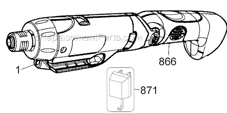 Page A Diagram and Parts List for PD700G  Black and Decker Cordless Drill
